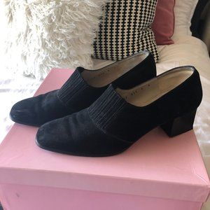 Salvatore Ferragamo Black Kitten Heels